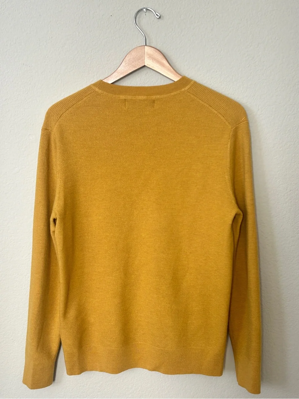 Banana Republic Italian Merino Wool by Baruffa Sweater, Yellow Heather, Large